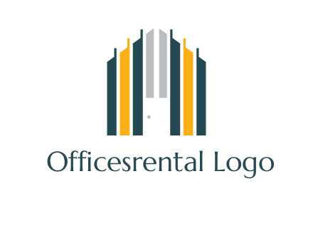 vertical lines house shape logo