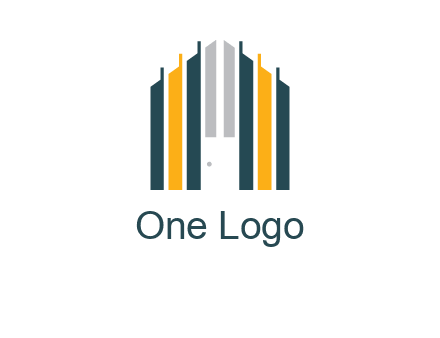vertical lines house shape logo