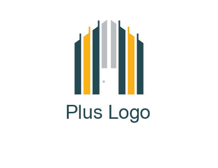 vertical lines house shape logo