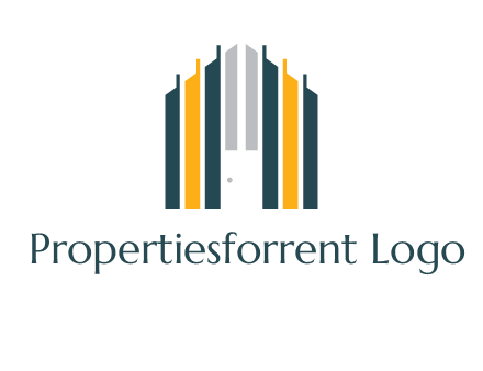 vertical lines house shape logo