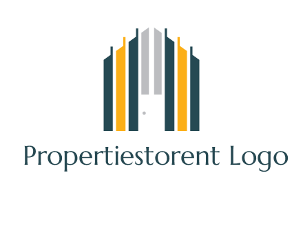 vertical lines house shape logo