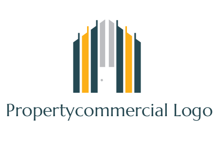 vertical lines house shape logo