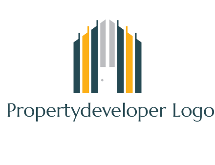 vertical lines house shape logo