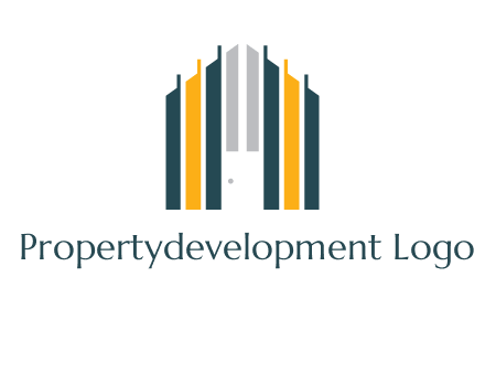 vertical lines house shape logo