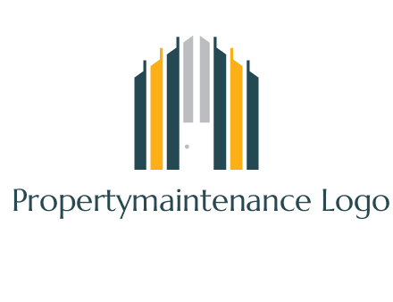 vertical lines house shape logo