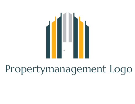 vertical lines house shape logo