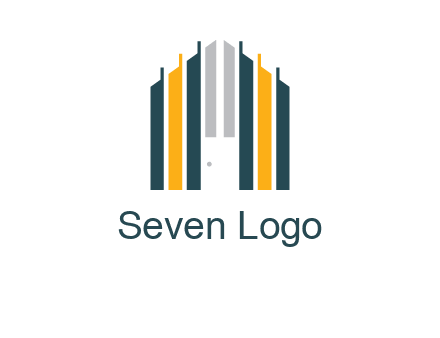 vertical lines house shape logo