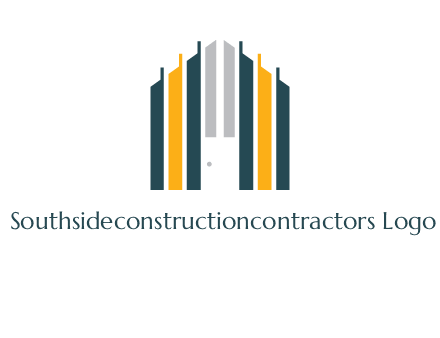 vertical lines house shape logo