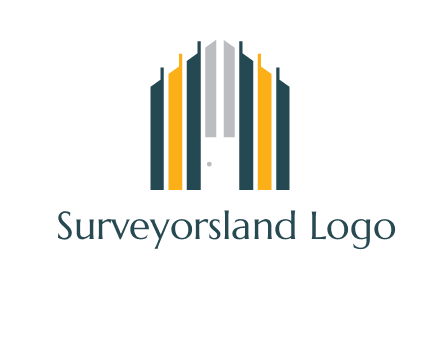 vertical lines house shape logo