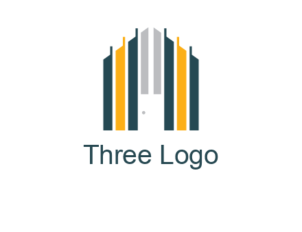 vertical lines house shape logo