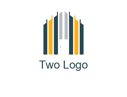 vertical lines house shape logo