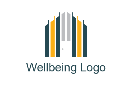 vertical lines house shape logo