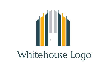 vertical lines house shape logo