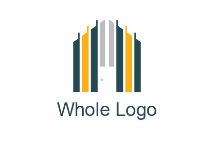 vertical lines house shape logo