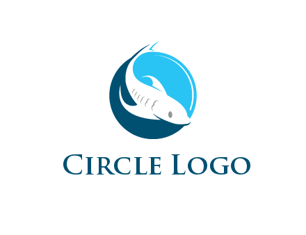 fish inside circle logo