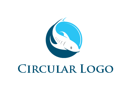 fish inside circle logo