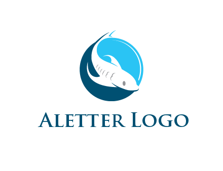 fish inside circle logo