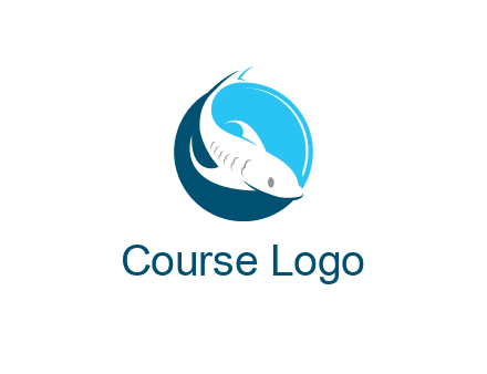 fish inside circle logo