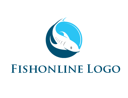 fish inside circle logo