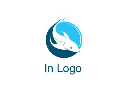 fish inside circle logo