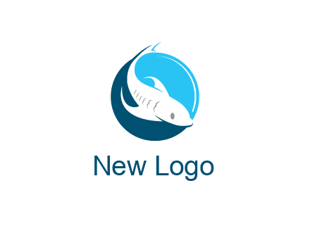 fish inside circle logo