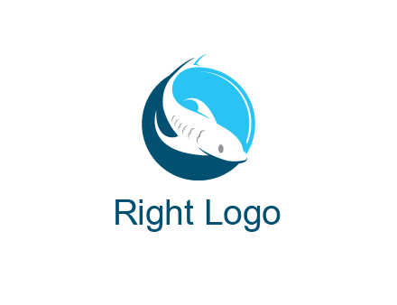 fish inside circle logo