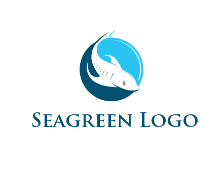 fish inside circle logo