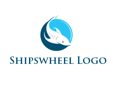 fish inside circle logo