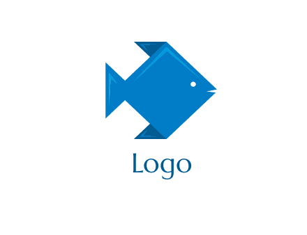 origami fish logo