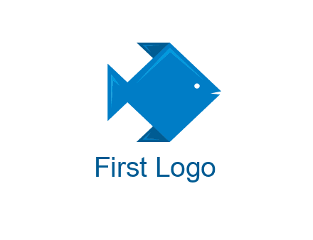 origami fish logo