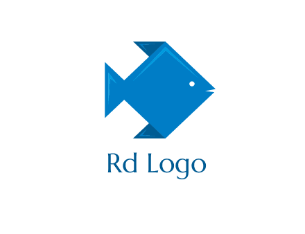 origami fish logo