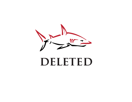 outline shark logo