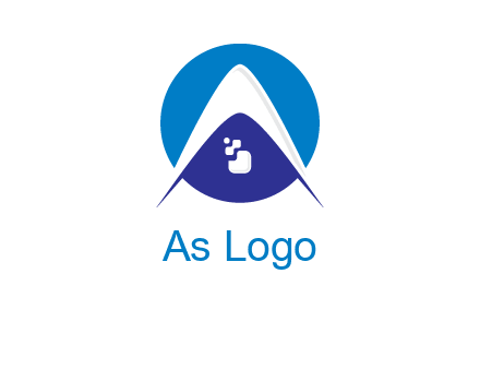 digital letter A with pixels logo