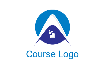digital letter A with pixels logo