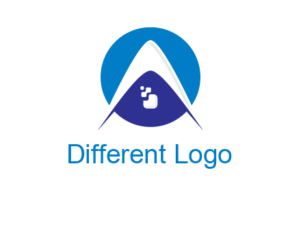 digital letter A with pixels logo
