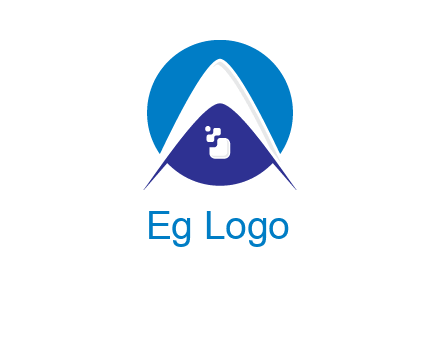 digital letter A with pixels logo