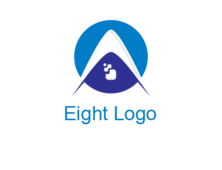 digital letter A with pixels logo