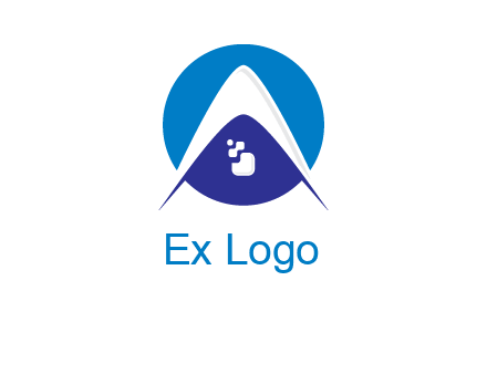 digital letter A with pixels logo