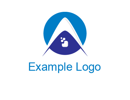 digital letter A with pixels logo