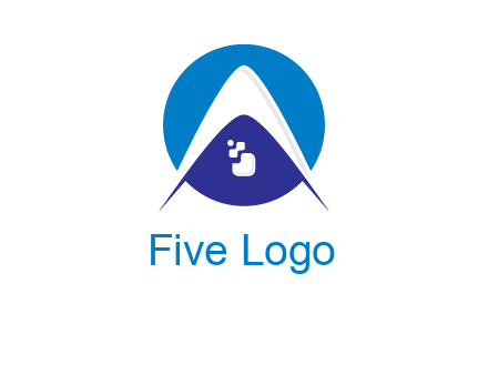 digital letter A with pixels logo
