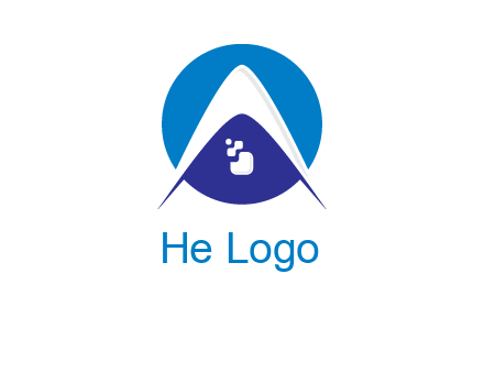 digital letter A with pixels logo