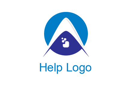 digital letter A with pixels logo