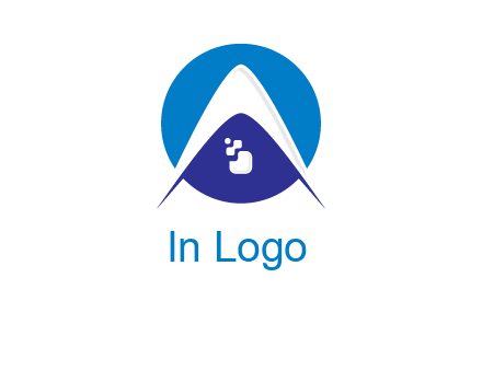 digital letter A with pixels logo