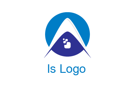 digital letter A with pixels logo