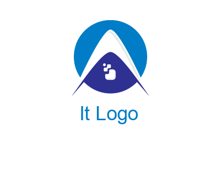 digital letter A with pixels logo