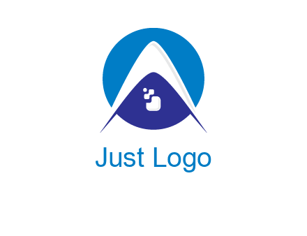 digital letter A with pixels logo