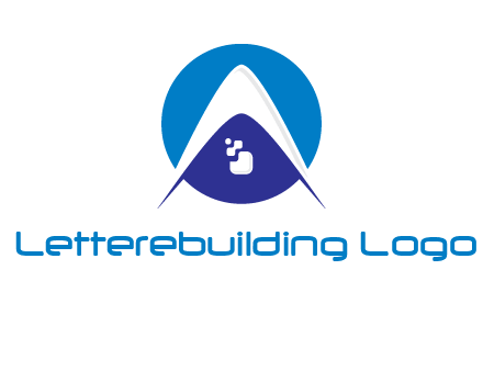 digital letter A with pixels logo