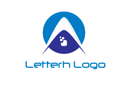 digital letter A with pixels logo