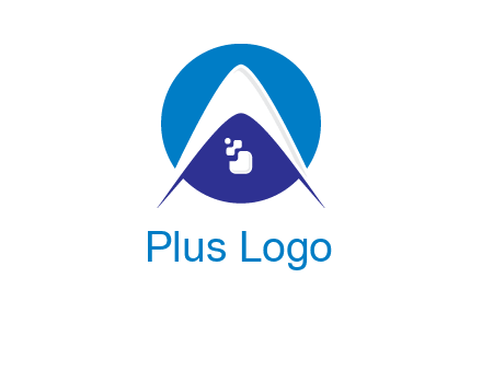 digital letter A with pixels logo