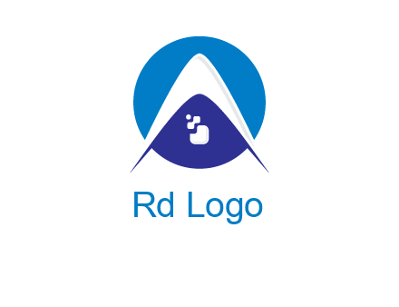 digital letter A with pixels logo